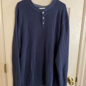 Thick Blue Eddie BauerThree-Button Shirt